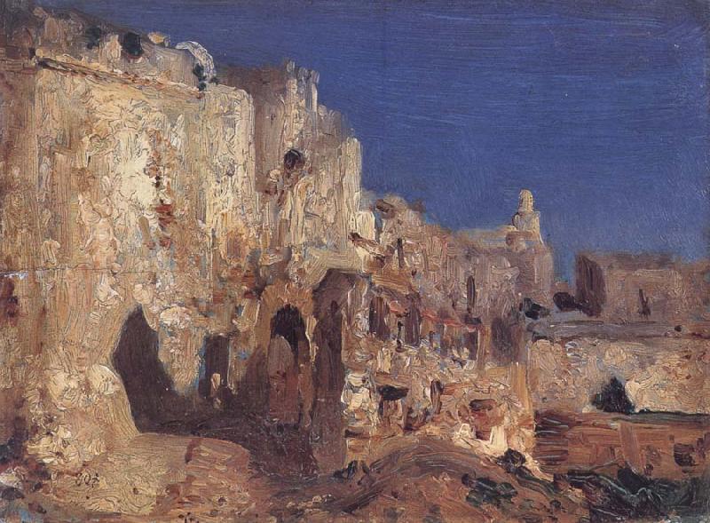 Felix Ziem The Ramparts,Algiers Sweden oil painting art